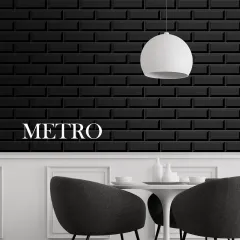 Ege Seramik 10x20 Metro Siyah -100X200MET02