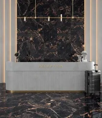 GÜRAL SERAMİK 60X120 MİRA BLACK TAM PARLAK REKTİFİYELİ -60X120FLP174
