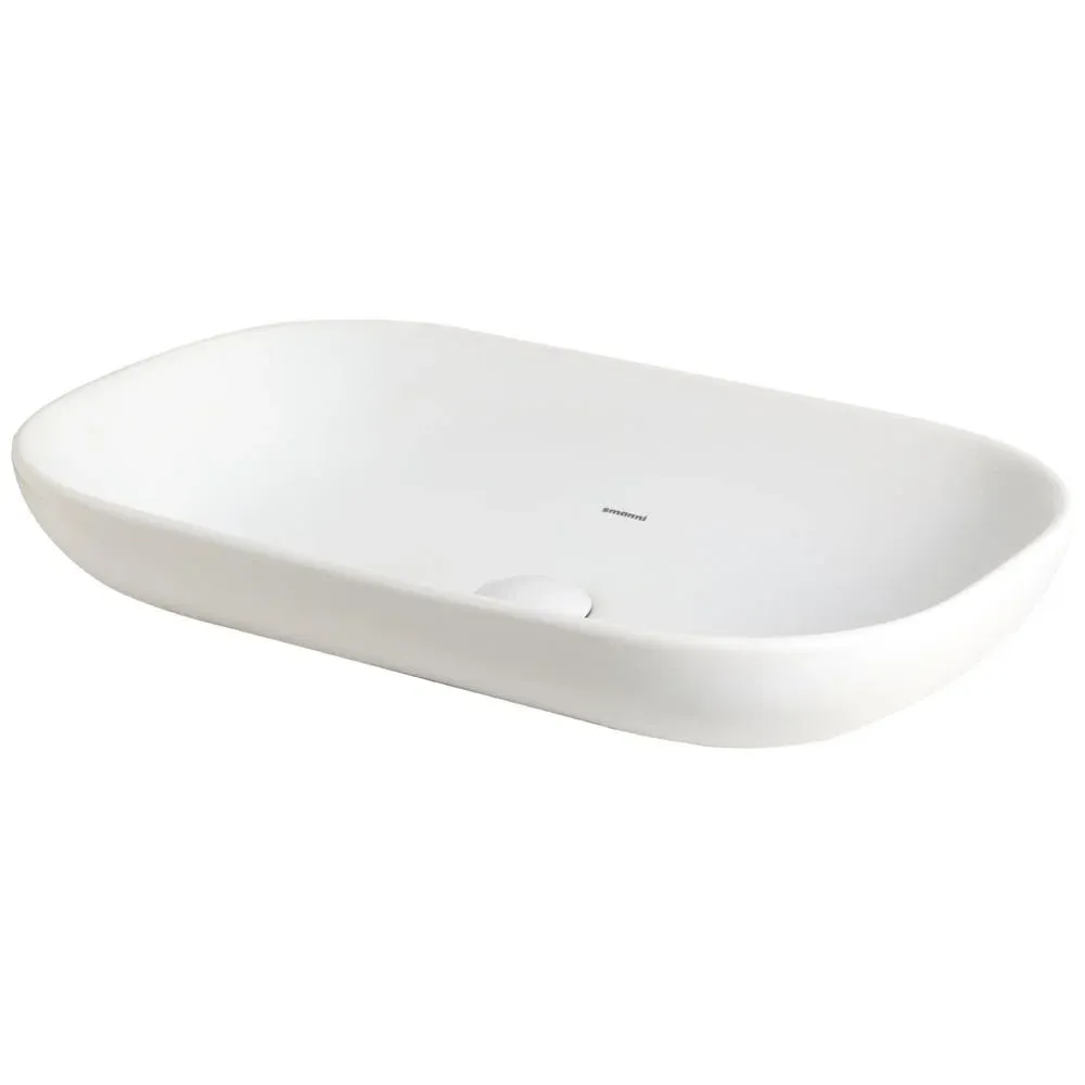 SMANNİ ALYA MAT BEYAZ 65x41 cm TEZGAH ÜSTÜ LAVABO