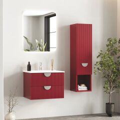 Fym Gloria 60 cm Banyo Dolabı Yakut Kırmızı