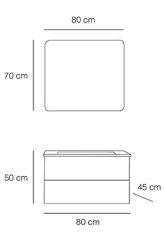 Fym Gloria 80 cm Banyo Dolabı Orman Yeşili