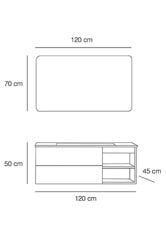 Fym Gloria 120 cm Banyo Dolabı Kül Gri